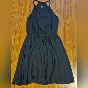 Banana Republic Womens Black Sheer Halter Dress XS